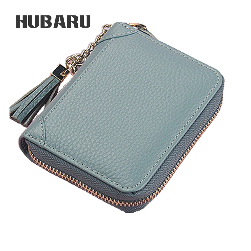 HUBARU/модный простой дизайн женский короткий Мини клатч кошелек из натуральной