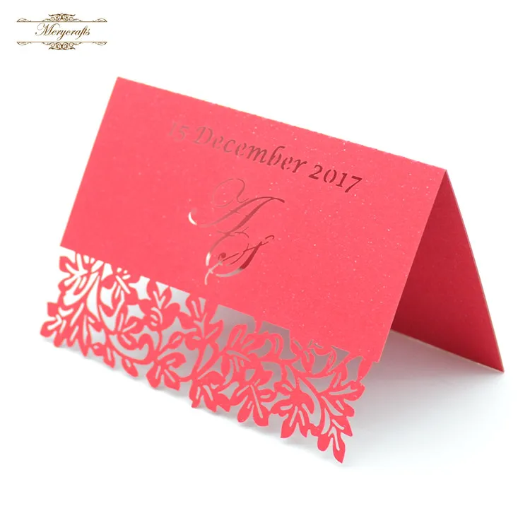 

new arrivals 2018 laser cut customzied table card