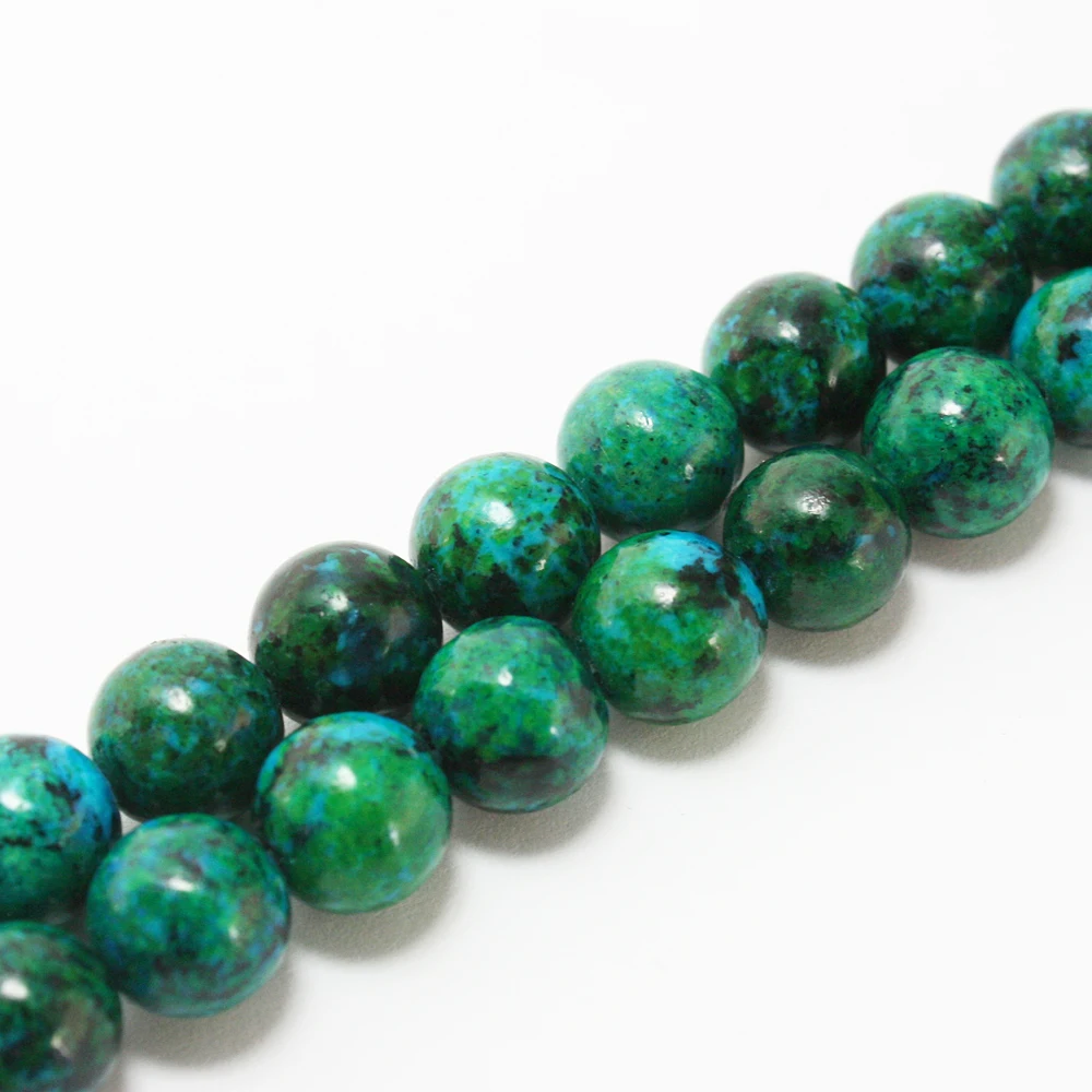 Камень Феникс темно зеленые круглые бусины разделители 4 мм 8 10 12 15 дюймов для