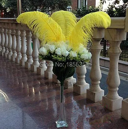 50 красный страус перья 26 - 28 inches / 65 70 см украшение Естественная перо свадьба фокус