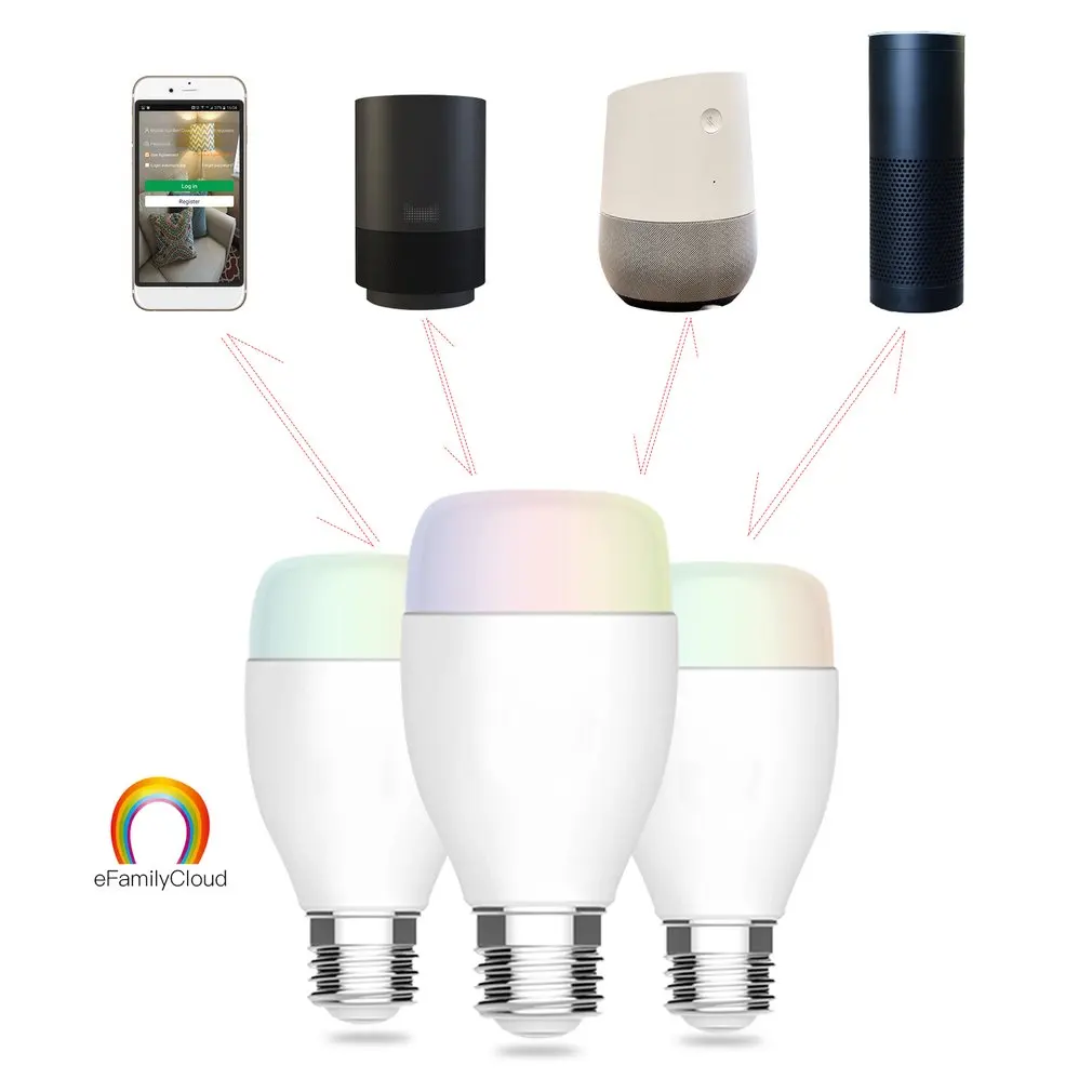 WIFI Smart Bulb E27 Super Bright Wifi APP Remote Control RGBW Timing Light Phone Bulbs | Лампы и освещение
