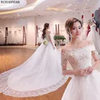 Реальное изображение, элегантное бальное платье без рукавов с открытыми плечами и аппликацией, пышное свадебное платье
