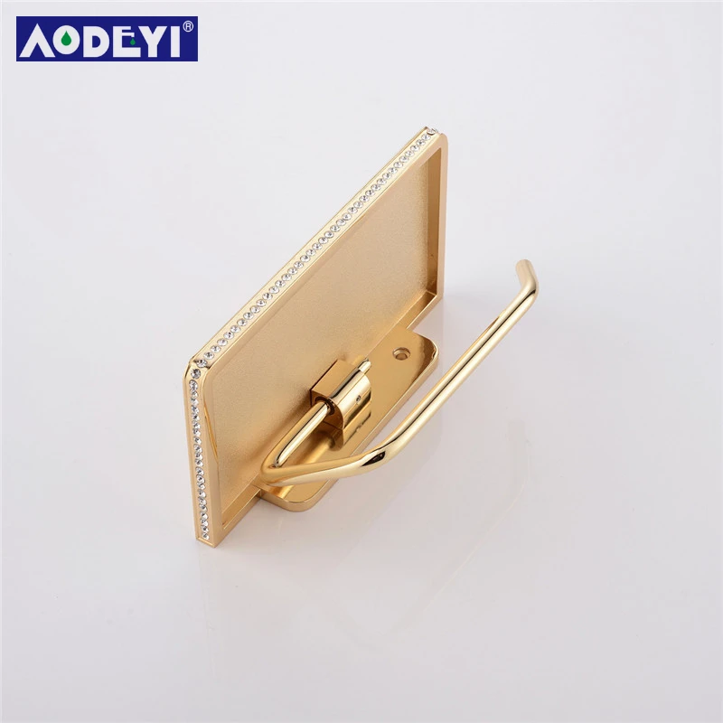 AODEYI настенный держатель для туалетной бумаги 24K Gold ORB хромированный и