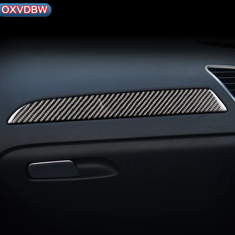 

Для Audi A4 B8 LHD RHD аксессуары для стайлинга салона автомобиля наклейки крышка углеродное волокно Copilot Отделка приборной панели Стайлинг панели