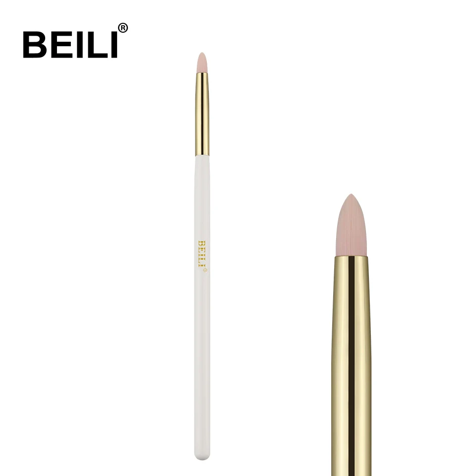 WN31 BEILI перламутровая белая Профессиональная Кисть для макияжа Nano Wool Fiber Gold Powder Foundation blusher тени Контурные растушевки бескровные розовые волосы - Handle Color: WN31