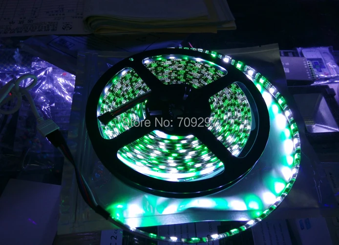 50 м/лот черная печатная плата 5050 RGBW Светодиодная лента 300LED DC12V IP65