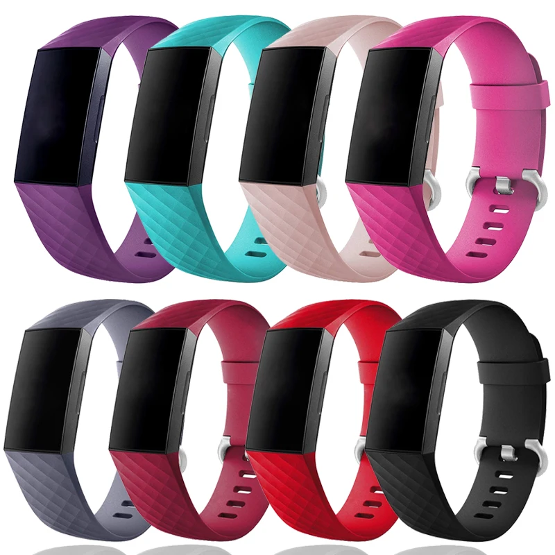 Ремешок силиконовый для смарт-часов Fitbit Charge 3 13 цветов | Электроника