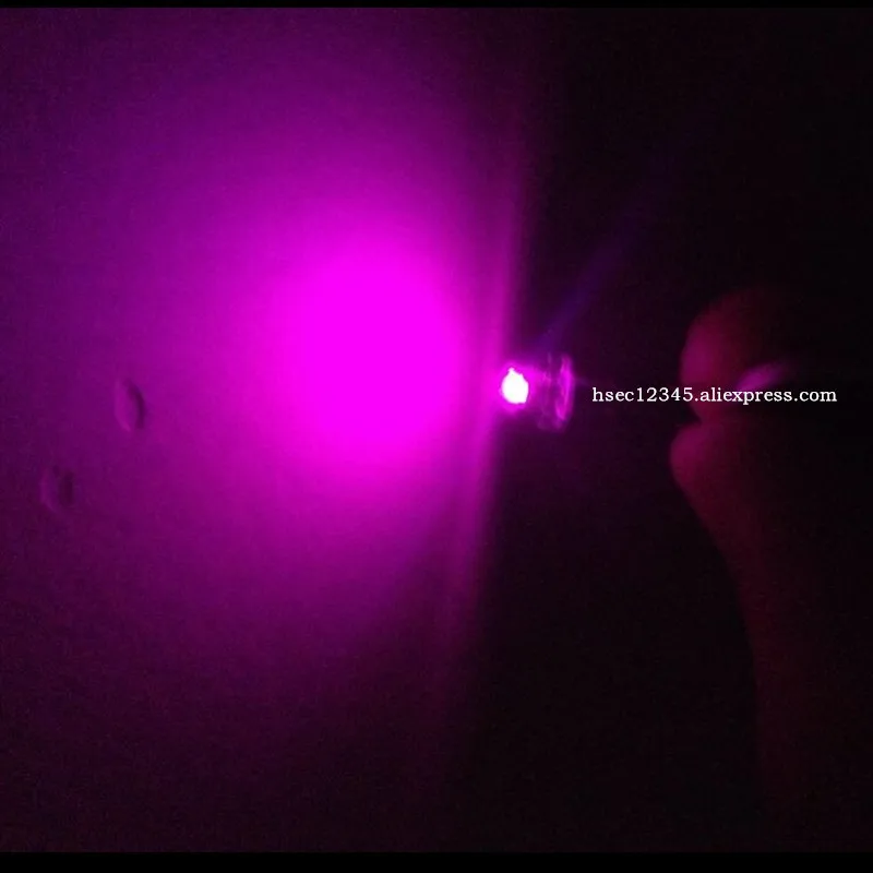 1000 шт 5 мм соломенная шляпа Led розовый цвет 4 8 led светоизлучающий диод прозрачная