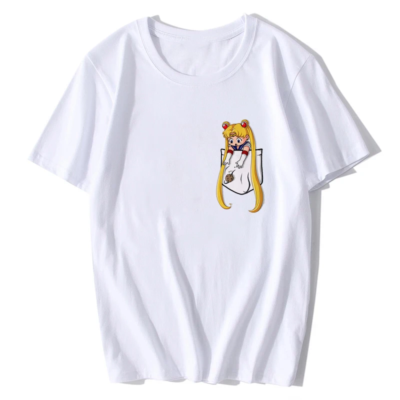 Sailor Moon Eye Футболка женская футболка Harajuku японская аниме Сейлор Мун одежда футболка Женская милая Kawaii летняя футболка