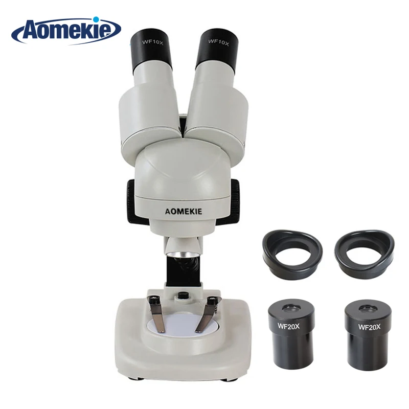 AOMEKIE 20X/40X Stereo Mikroskop Dürbün HD Vizyon Üst LED Aydınlatma PCB Lehim Telefonu Tamir Aracı Çocuklar için Eğitim Hediye