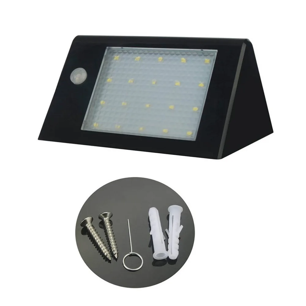 20 LED солнечный свет стены открытый Водонепроницаемый движения Сенсор настенный