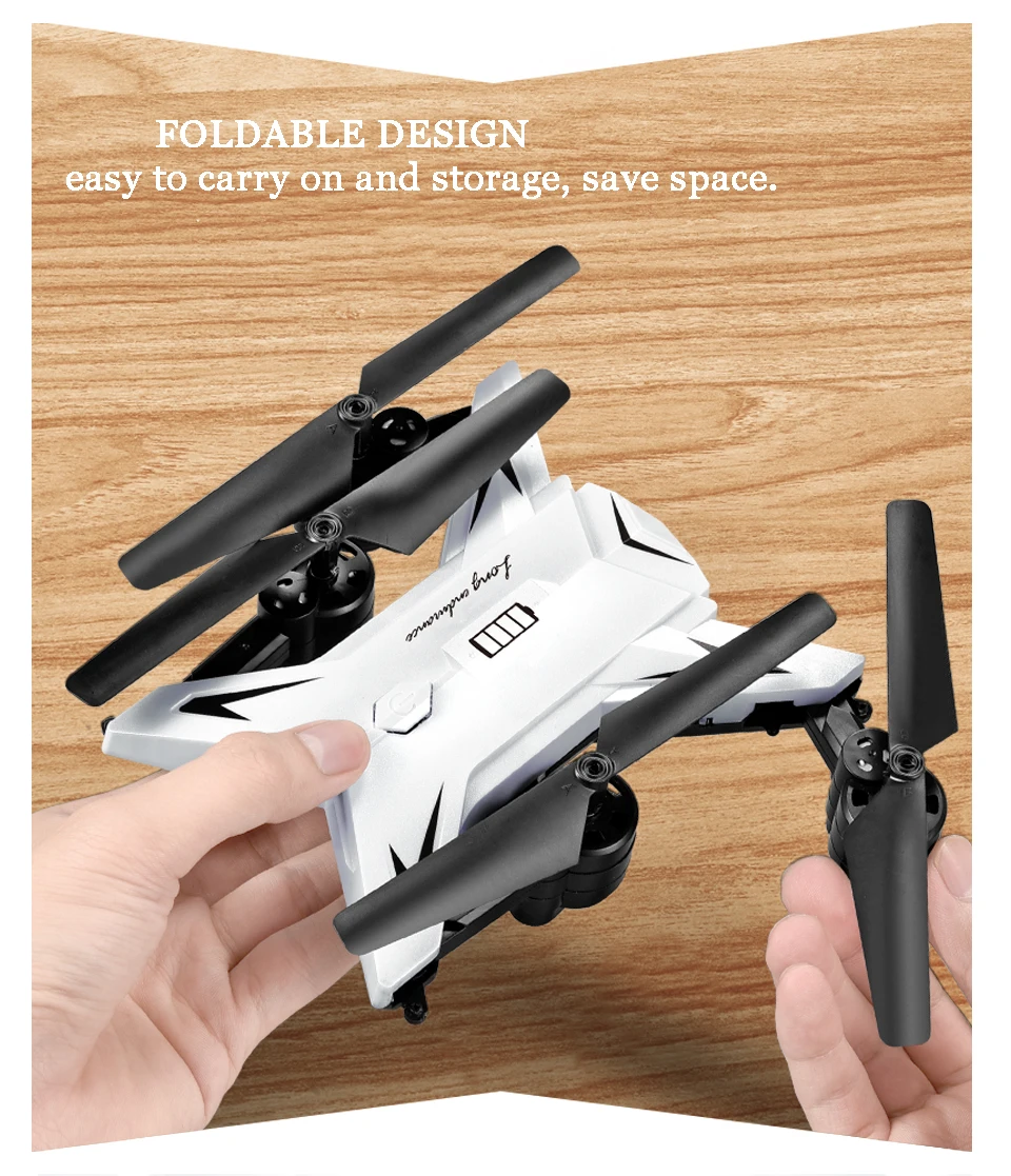 Радиоуправляемый вертолет Дрон с камерой HD 640P 1080P wifi FPV селфи Дрон Профессиональный складной Квадрокоптер 20 минут работы от батареи