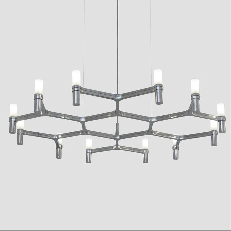 Светодиодные люстры G9 в стиле пост модерн двухуровневые светильники форме