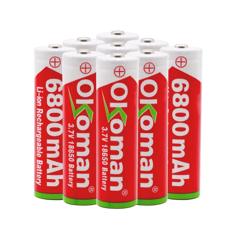 18650 аккумуляторная батарея 3 7 V 6800mAh литий-ионная для фонарика | Электроника