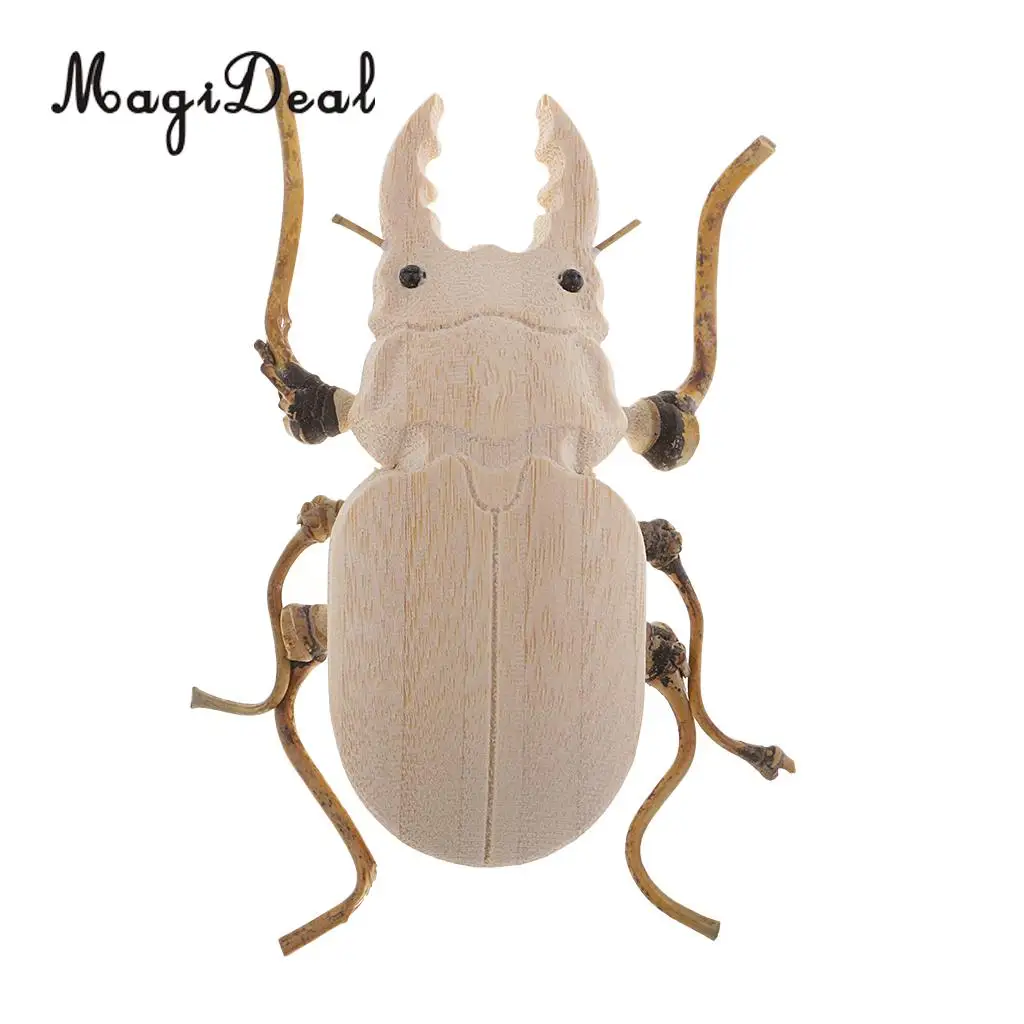 1 Piece Wooden Educational Toys Wood and Bamboo Bugs Shape Prank Toy | Дом и сад
