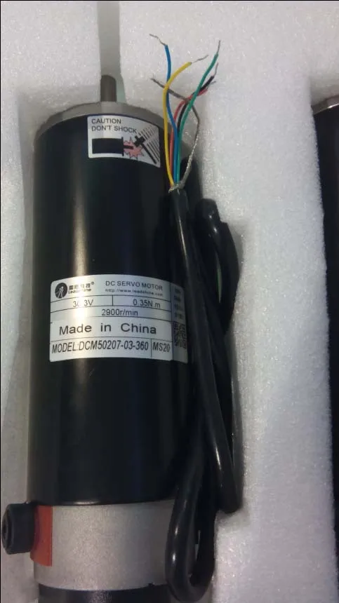 Leadshine DC Серводвигатель DCM50207-03-360 работа 24-48VDC выход 0.3NM to1.56NM работа с приводом DCS810S щетка серводвигатель