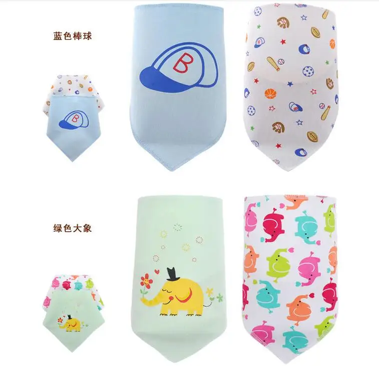 1 set baby bibs cotton girls boys bandana saliva towel burp bebes cloth Accessories Infant Animal Bavoir Newborn | Детская одежда и