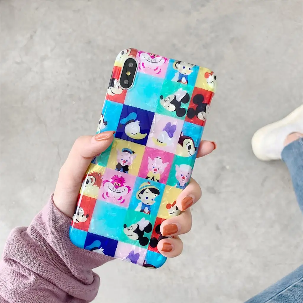 Чехол для iPhone 7 Seven Dwarfs мультфильм Микки чехол X XR XS Max 6 6S 8 Plus 10 Роскошный мягкий TPU
