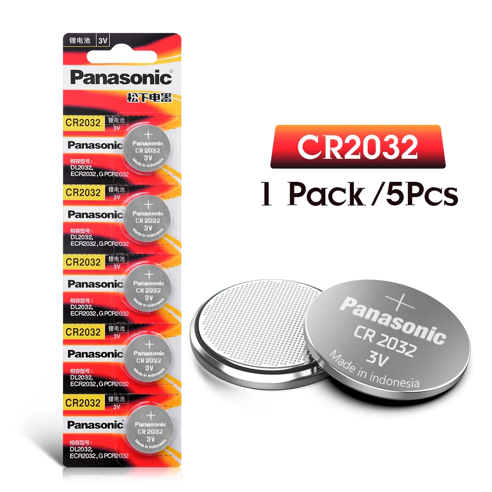 5 шт. аккумулятор для PANASONIC cr2032 3 в кнопочные батарейки для часов компьютера cr 2032 подходит для поддержки