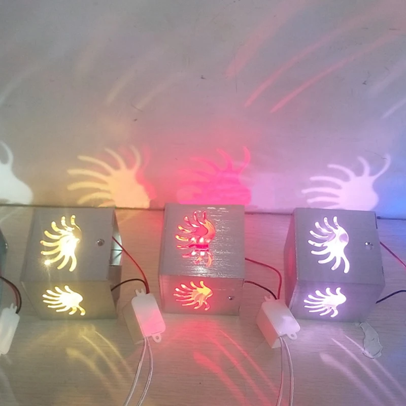 3 Вт светодиодный настенный светильник новый современный креативный с цветком из