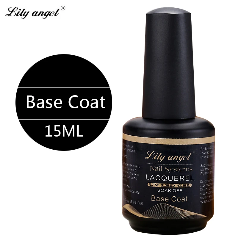Base Coat Lily angel 15 мл УФ-гель для ногтей УФ-лампа требуется замачивать верниш Полупостоянный Гель-лак для ногтей NO.49-72 - Color: Base Coat