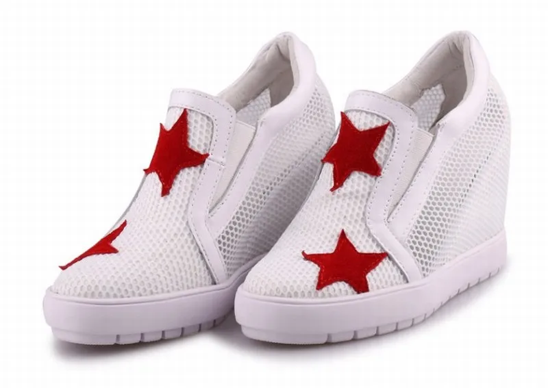 2017 женская обувь женщина на высоких каблуках платформы клин высота увеличение