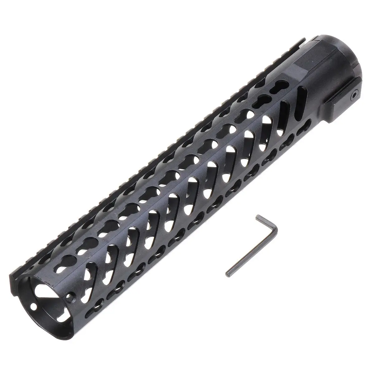 7 дюймов/9 дюймов/12 дюймов/15 дюймов металлический Fishbone Keymod+ Переднее стабильное кольцо для Jinming 9 Gen9 M4a1 мяч для игрушечного пистолета для металлической рыбьей кости - Цвет: 12in