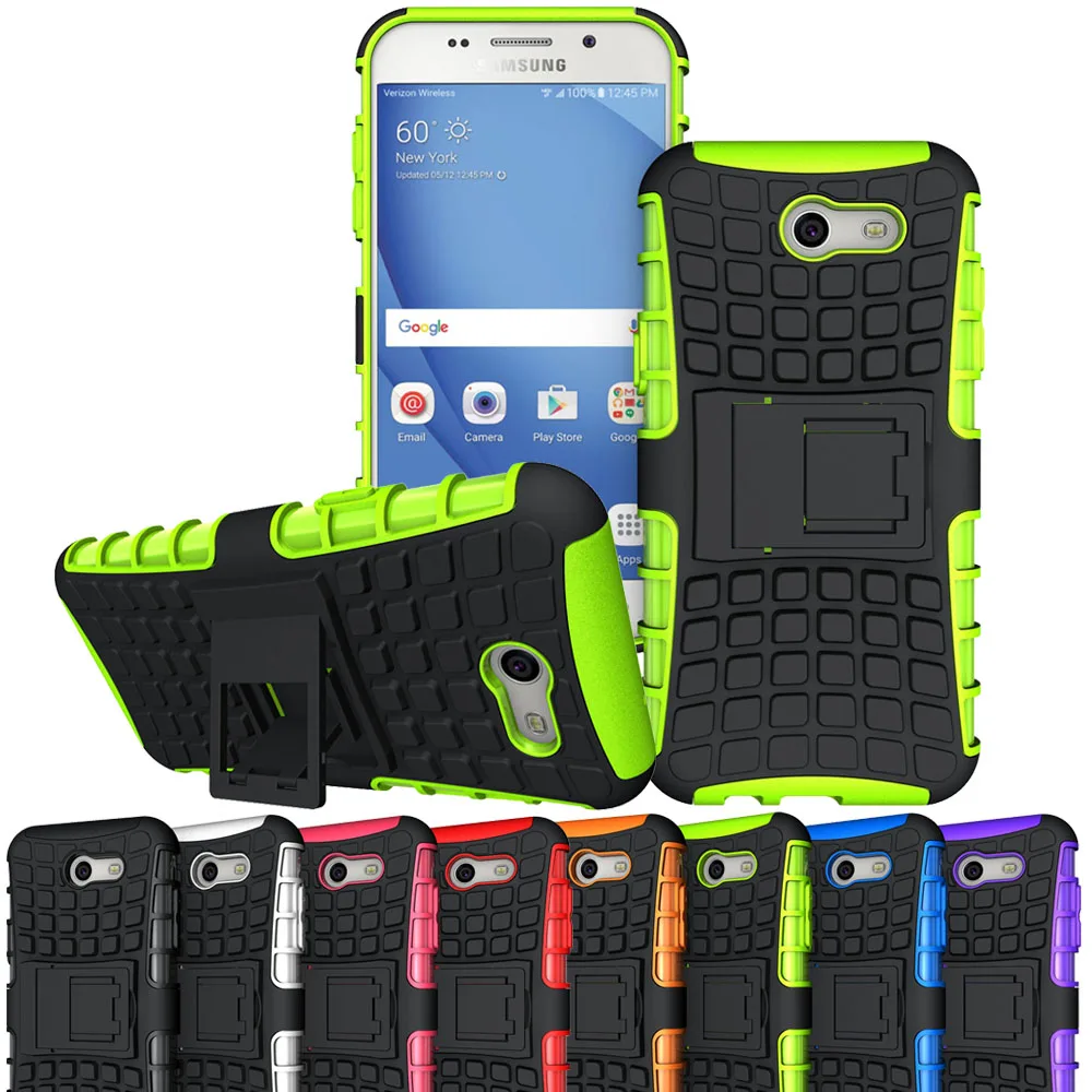 Dual Layer Armor Case+Kickstand Cover For Samsung Galaxy J3 Emerge/J3 2017/Prime/Luna Pro/Eclipse/Amp Prime 2/Sol 2/J3 Mission | Мобильные