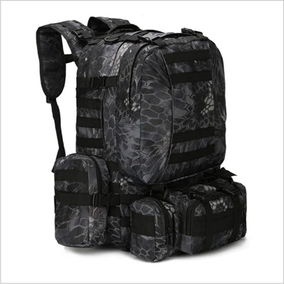 50L Molle 600D военный тактический рюкзак для походов, походов, охоты, альпинизма, камуфляжные сумки для альпинизма - Цвет: 8