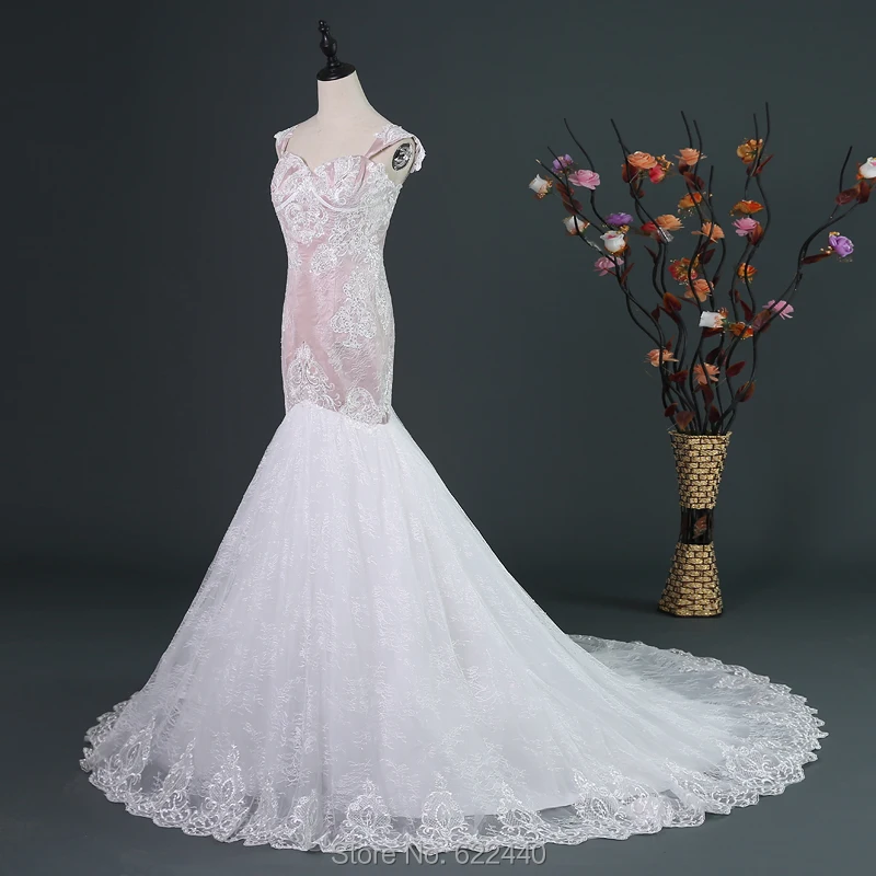 Custom-made Lace Mermaid Wedding Dresses Unique Trumpet Bridal Gown Dress Backless Gowns Robe De Marige | Свадьбы и торжества