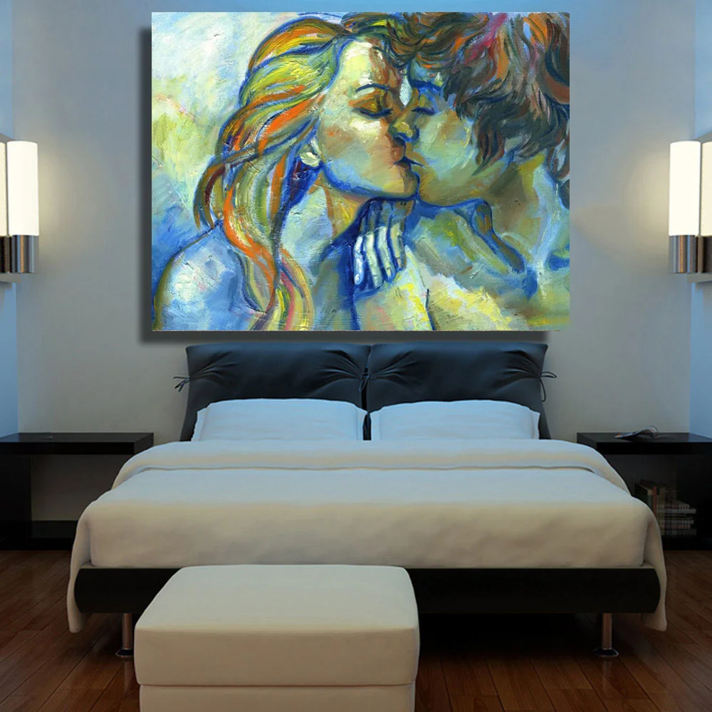Украшение бесплатная доставка картина маслом для молодых пар влюбленных милый