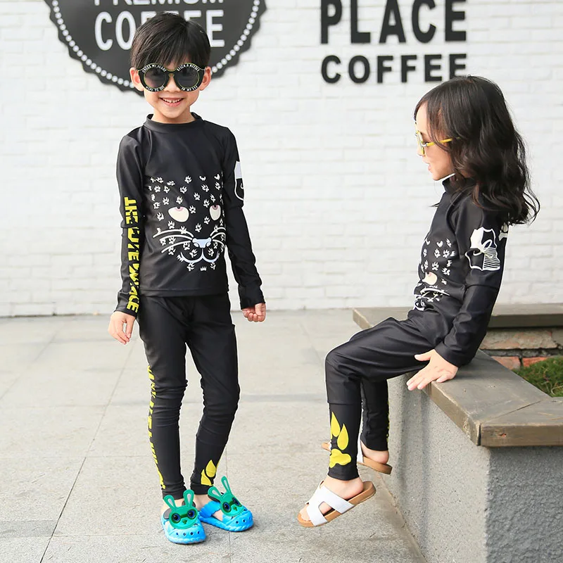 Sea Betty Children Swimwear For Girls Boys Swimsuit Child Beach Wear Long-sleeved pants Brother &amp Sister set | Спорт и