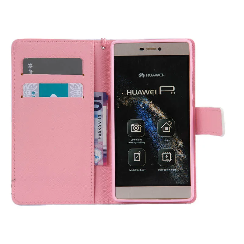 Чехол для Huawei Ascend P8 чехол 5 2 дюйма телефона из искусственной кожи с откидной