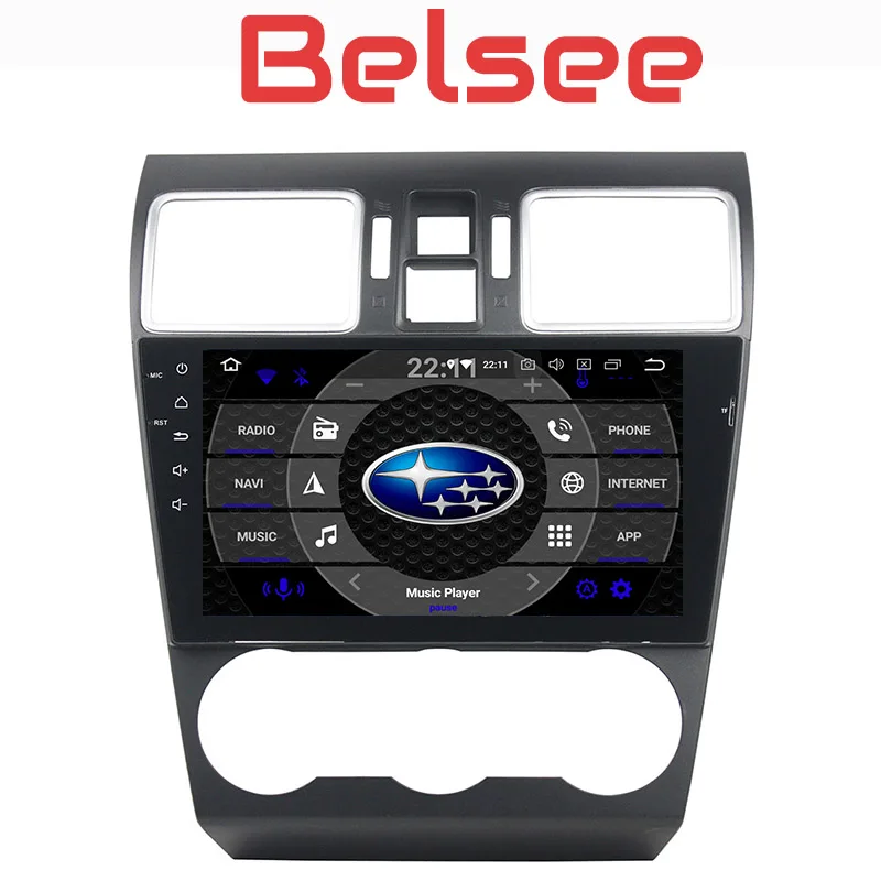 Автомагнитола Belsee 9 &quotIPS экран для Subaru WRX Forester 2016 2017 Android 8 0 Восьмиядерный