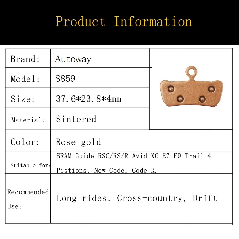 Велосипедные Спеченные Дисковые Тормозные колодки для SRAM Guide RSC/RS/R Avid XO E7 E9 Trail 4