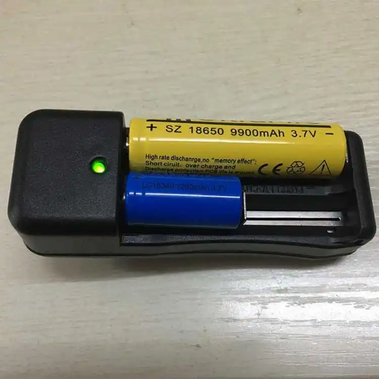 2 шт 16340 Батарея 3800 mAh Li-Ion Перезаряжаемые Батарея 3,7 V лазерная ручка батареи+ ЕС Plug 18650 регулируемые двойной батарея Зарядное устройство