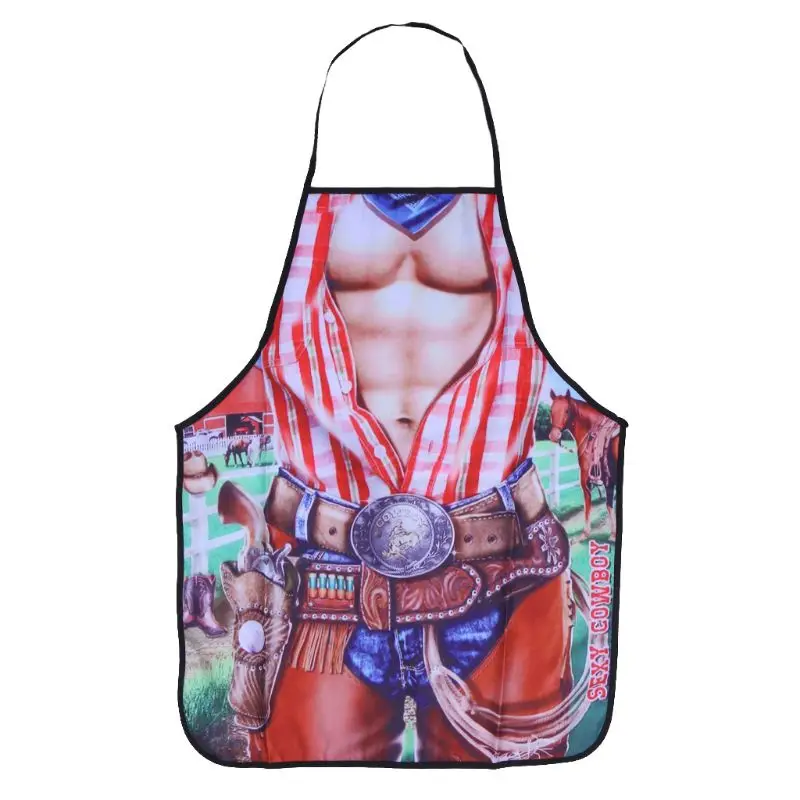 3D Забавный мужской вечерний новый сексуальный кухонный домашний фартук для