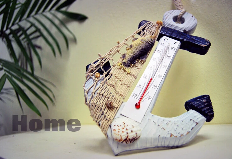 ANGRLY Хэллоуин семейная комната деревянный термометр модель Seaman проверка