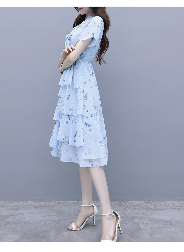 Платье для девочек с цветочным принтом летние платья подростков и детей 14 лет