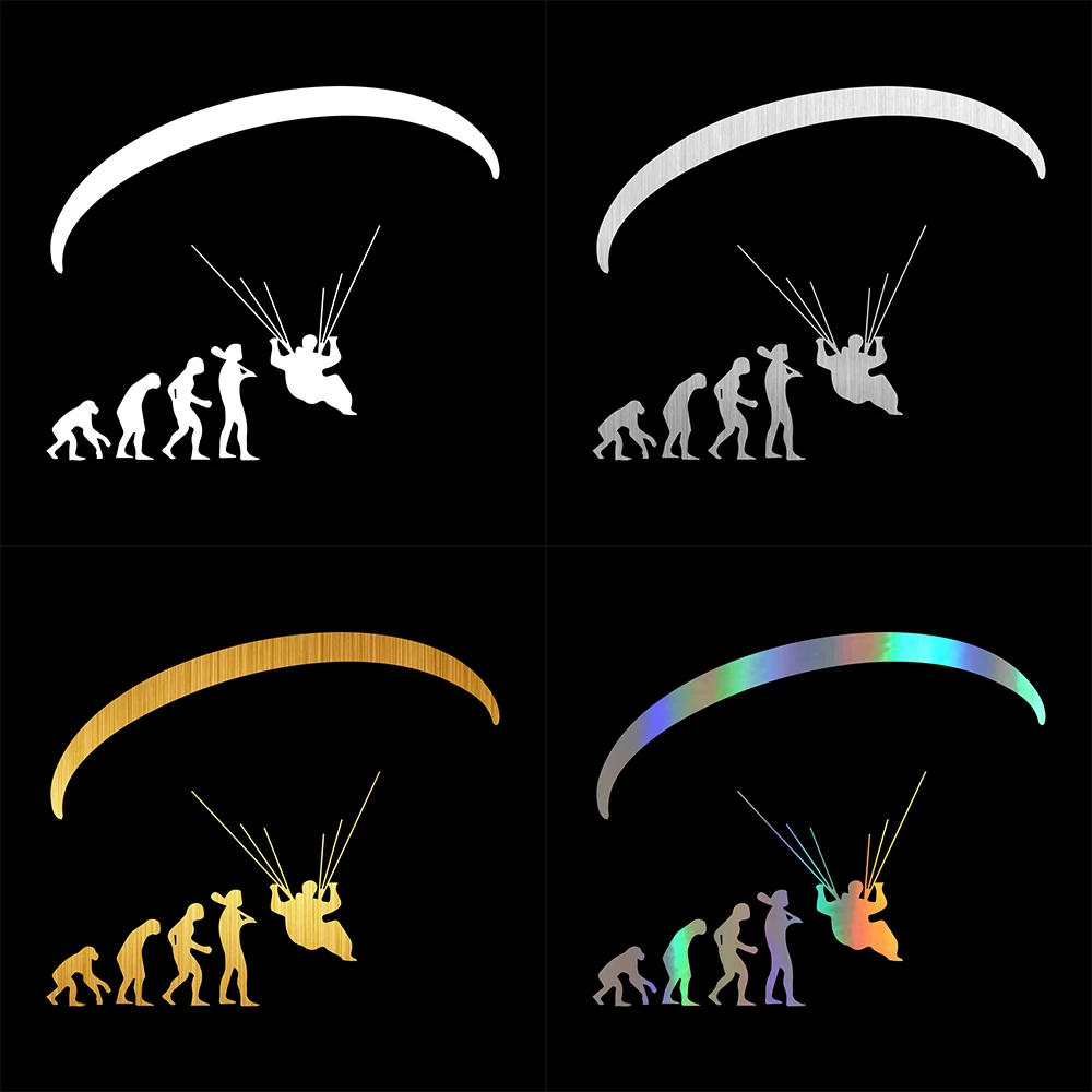 3D наклейки на бампер автомобиля Tancredy Human Evolution Paraglid | Автомобили и мотоциклы
