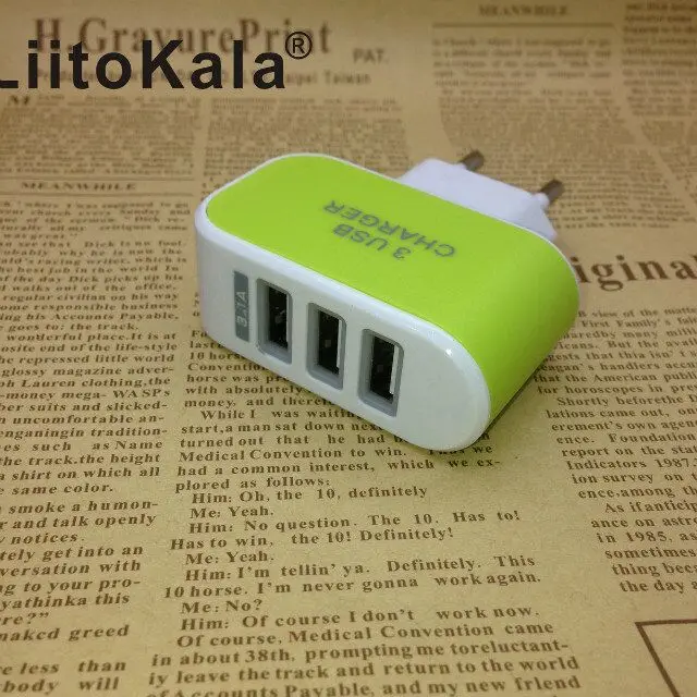 Сетевое зарядное устройство LiitoKala с USB разъемом 5 В 3 А 2 а вилкой Стандарта ЕС и