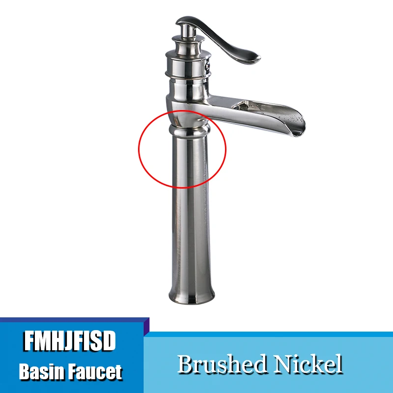 D Type Nickel Твердый латунный масло втирают Бронзовый Водопад Ванная раковина кран раковина смеситель - Цвет: D Type Nickel