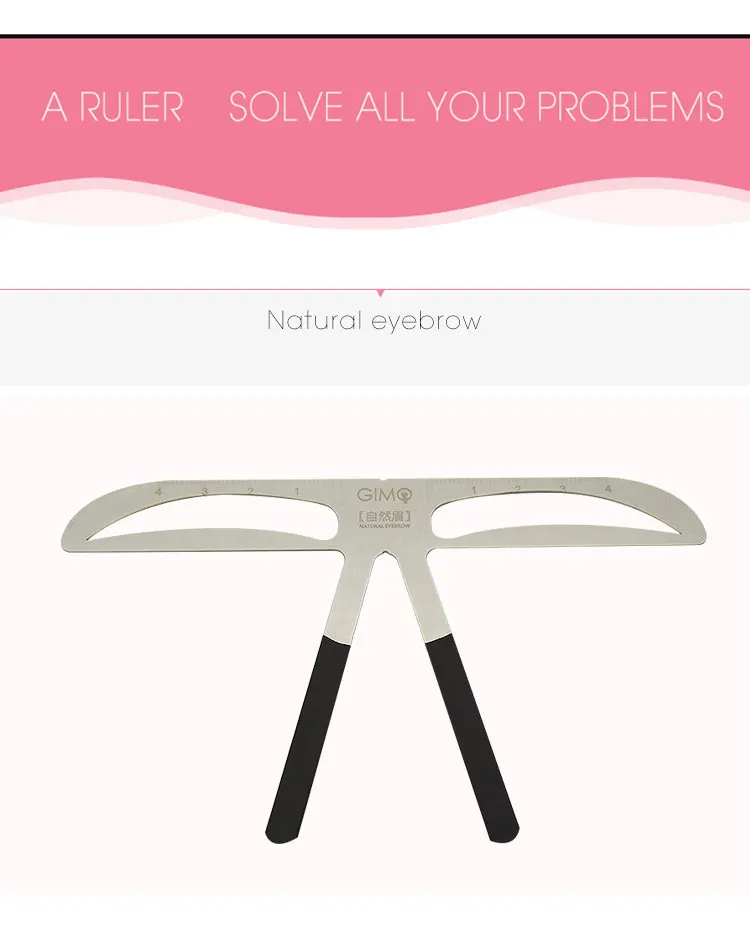 

2018 HOT Tattoo Eyebrow Ruler 3d measuring ruler Balance Ruler Brow Template DIY Make Up Tools maquillaje profesional brow stenc