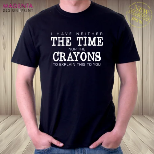 Забавная футболка _ Бесплатная доставка 'TIME NOR CRAYONS' папа/Муж/брат Gr8 подарок