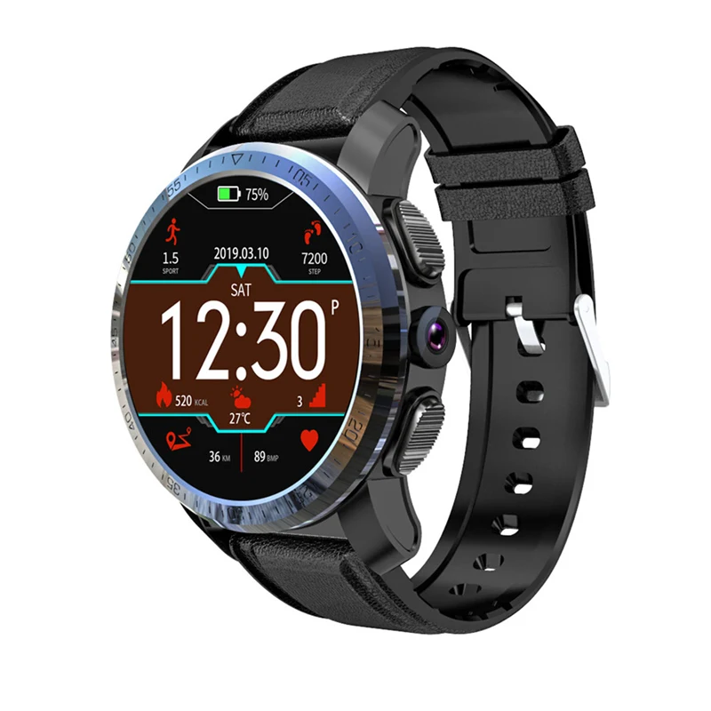 KOSPET Optimus Pro 4G Смарт-часы мужские Android7.1.1 3 ГБ 32 ГБ 800 мАч батарея 8.0MP IP67 водонепроницаемые двойные системы Smartwatch телефон - Цвет: Black silicone strap