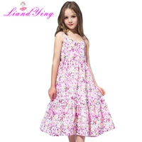 flower girl dress pink floral chiffon maxi dress 2021 summer princess wedding party gowns kids clothes size 2 12y