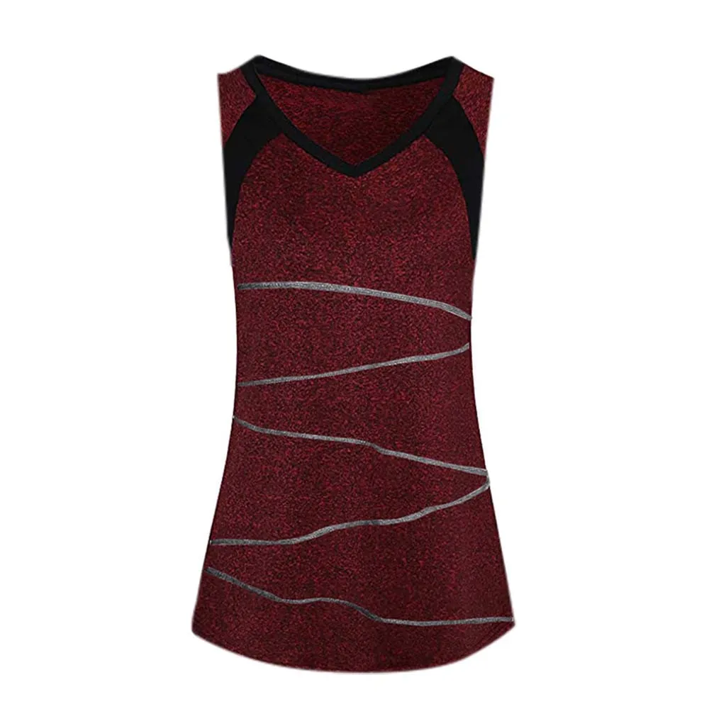 Женская майка без рукавов Blosue быстросохнущая в полоску Спортивная безрукавная