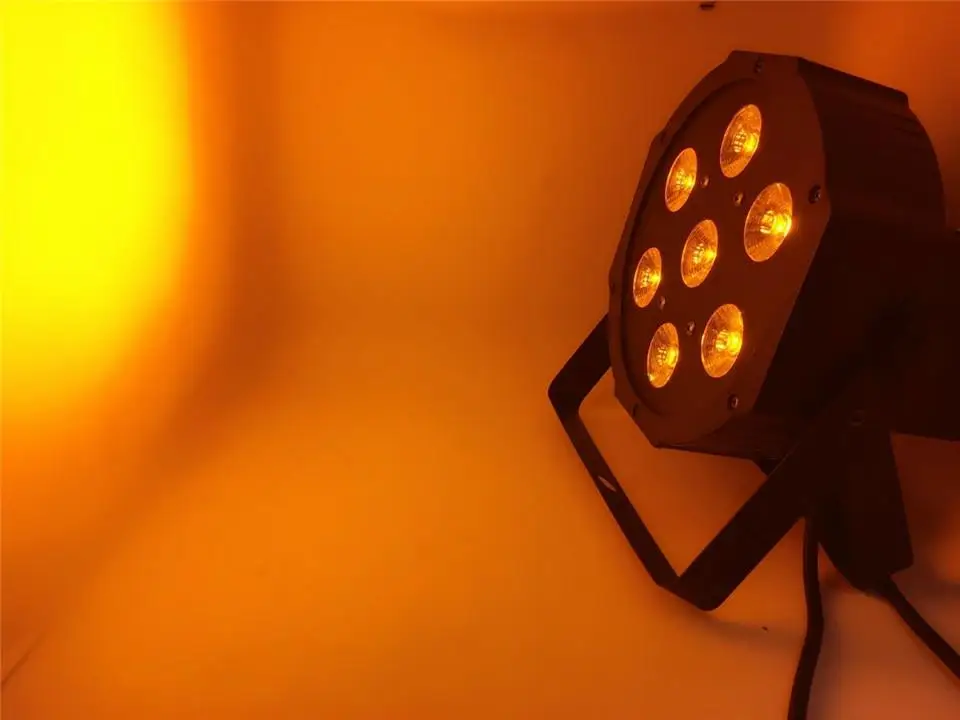 Плосветильник светодиодный 4 в 1 прожектор с CREE RGBW 7x12 Вт 4/8 каналов|light dmx|stage lightled dj |