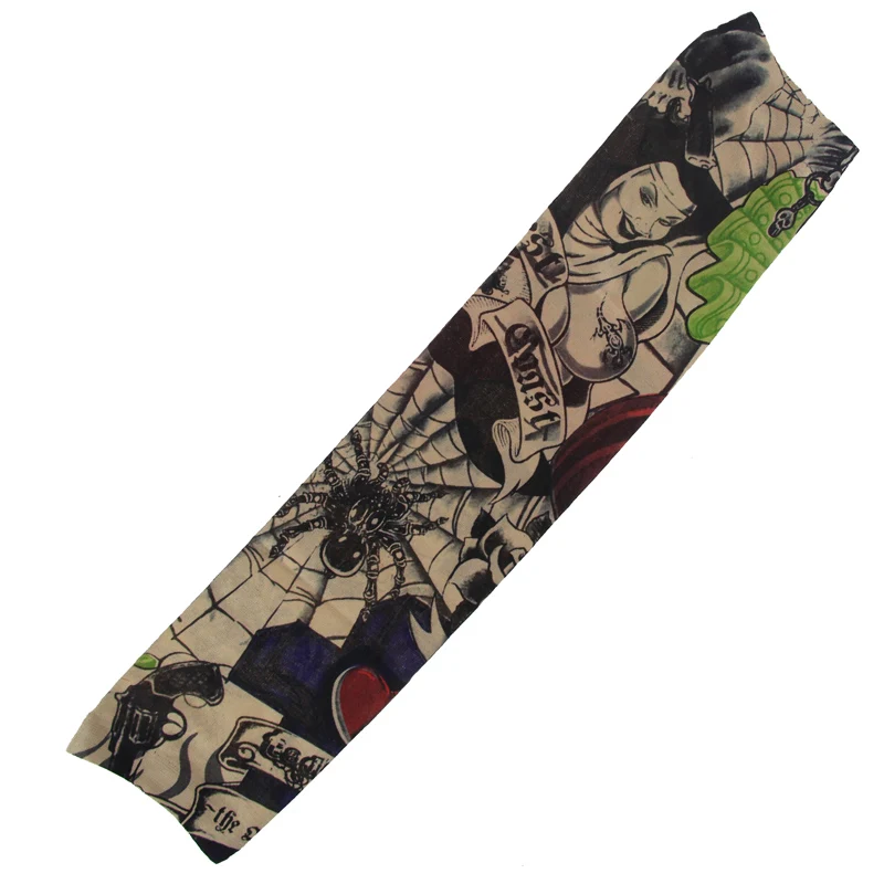 6 шт. новые нейлоновые эластичные Поддельные Временные татуировки рукава дизайн