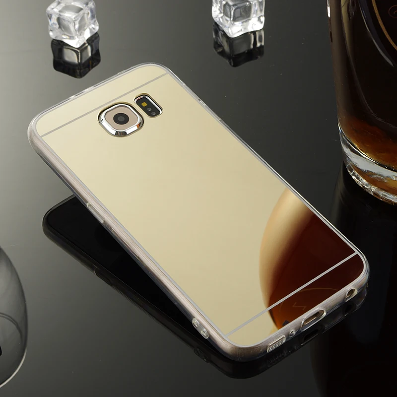 Для Samsung Galaxy S6 Зеркало чехол ТПУ Мягкая задняя крышка для g9200 Чехол сотовый